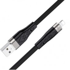 Дата кабель USB 2.0 AM to Lightning 1.0m 2.4A silicone X53 black HOCO (6931474738059) - Фото