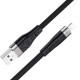 Дата кабель USB 2.0 AM to Lightning 1.0m 2.4A silicone X53 black HOCO (6931474738059)