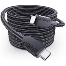 Дата кабель USB-C to USB-C 0.9m 240W nylon 310 black Anker (A81D5H11) - Фото