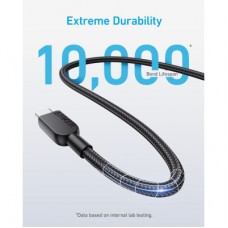 Дата кабель USB-C to USB-C 0.9m 240W nylon 310 black Anker (A81D5H11) - Фото