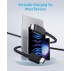 Дата кабель USB-C to USB-C 0.9m 240W nylon 310 black Anker (A81D5H11)