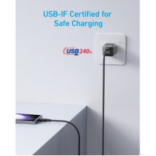 Дата кабель USB-C to USB-C 0.9m 240W nylon 310 black Anker (A81D5H11) - Фото