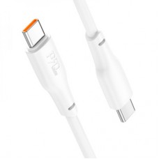 Дата кабель USB-C to USB-C 2.0m 100 W TPE X93 white HOCO (6931474790729) - Фото