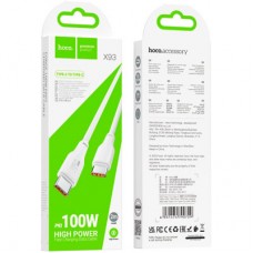 Дата кабель USB-C to USB-C 2.0m 100 W TPE X93 white HOCO (6931474790729) - Фото