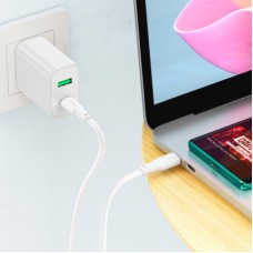 Дата кабель USB-C to USB-C 2.0m 240W TPE X93 white HOCO (6931474790743) - Фото