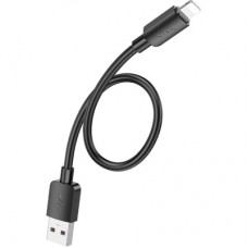 Дата кабель USB 2.0 AM to Lightning 0.25m Hyper X96 black HOCO (6942007609388) - Фото