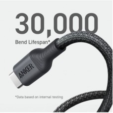 Дата кабель USB-C to USB-C 0.9m 140W bio-nylon 544 black Anker (A80F5H11) - Фото