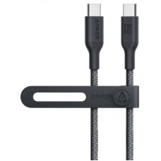 Дата кабель USB-C to USB-C 1.8m 140 W bio-nylon 544 black Anker (A80F6H11) - Фото