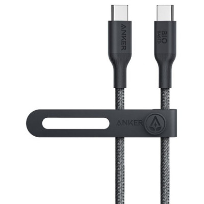 Дата кабель USB-C to USB-C 1.8m 140 W bio-nylon 544 black Anker (A80F6H11)