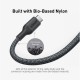 Дата кабель USB-C to USB-C 1.8m 140 W bio-nylon 544 black Anker (A80F6H11)