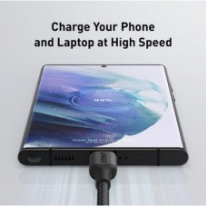 Дата кабель USB-C to USB-C 1.8m 140 W bio-nylon 544 black Anker (A80F6H11) - Фото