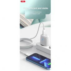 Дата кабель USB 2.0 AM to USB-C 1.0m braided white XO (NB235_C_White) - Фото
