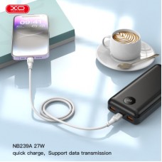 Дата кабель USB-C to Lightning 1.0m 27W High Elastic Zeus XO (NBQ239A_White) - Фото