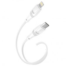 Дата кабель USB-C to Lightning 1.0m 27W High Elastic Zeus XO (NBQ239A_White) - Фото