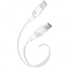Дата кабель USB-C to USB-C 1.0m 60W High Elastic Zeus XO (NBQ239B_White) - Фото