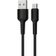 Дата кабель USB 2.0 AM to Micro 5P 1.0m 2 A PVC BX16 black BOROFONE (6957531099499)