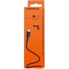Дата кабель USB 2.0 AM to Micro 5P 1.0m 2 A PVC BX16 black BOROFONE (6957531099499) - Фото