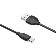 Дата кабель USB 2.0 AM to USB-C 1.0m 3A PVC BX19 black BOROFONE (6931474701794) - Фото