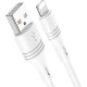 Дата кабель USB 2.0 AM to Lightning 1.0m 2.4 A PVC BX43 white BOROFONE (6931474735584)