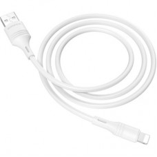 Дата кабель USB 2.0 AM to Lightning 1.0m 2.4 A PVC BX43 white BOROFONE (6931474735584) - Фото