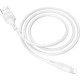 Дата кабель USB 2.0 AM to Lightning 1.0m 2.4 A PVC BX43 white BOROFONE (6931474735584)