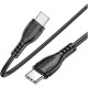 Дата кабель USB-C to USB-C 1.0m 60 W Triumph BX51 black BOROFONE (6931474751669)