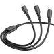 Дата кабель USB 2.0 AM to Lightning+USB-C+Micro 5P 1.0m 2 A PVC BX71 black BOROFONE (6974443384543)