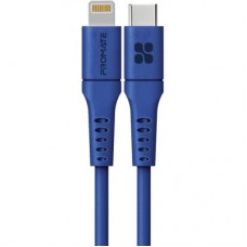 Дата кабель USB-C to Lightning 3.0m 3A PowerLink-300 blue Promate (powerlink-300.blue) - Фото