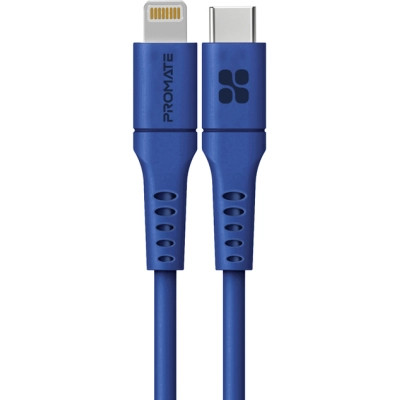 Дата кабель USB-C to Lightning 3.0m 3A PowerLink-300 blue Promate (powerlink-300.blue)