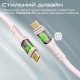 Дата кабель USB-C to USB-C 1.2m 60W PD TransLine-CC pink Promate (transline-cc.pink)