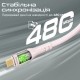 Дата кабель USB-C to USB-C 1.2m 60W PD TransLine-CC pink Promate (transline-cc.pink)