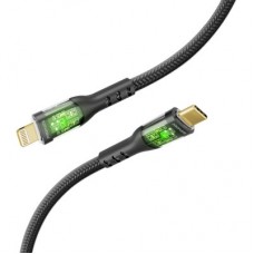 Дата кабель USB-C to Lightning 1.2m 27W PD TransLine-CI black Promate (transline-ci.black) - Фото