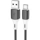 Дата кабель USB 2.0 AM to USB-C 1.0m 3 A silicone BX79 black BOROFONE (6974443384789)