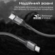 Дата кабель USB-C to USB-C 1.2m 60W PD FletchLink-CC black Promate (fletchlink-cc.black)