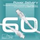Дата кабель USB-C to USB-C 1.2m 60W PD FletchLink-CC grey Promate (fletchlink-cc.grey)