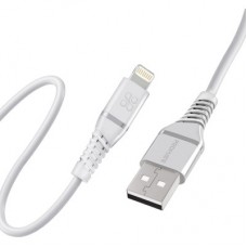 Дата кабель USB 2.0 AM to Lightning 1.2m 2.4A MFi PowerLine-Ai120 white Promate (powerline-ai120.white) - Фото