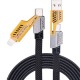 Дата кабель USB-C + USB-A to Lightning+USB-C 1.0m 65 W X207 black WUW (6972573336524)