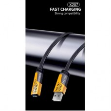 Дата кабель USB-C + USB-A to Lightning+USB-C 1.0m 65 W X207 black WUW (6972573336524) - Фото