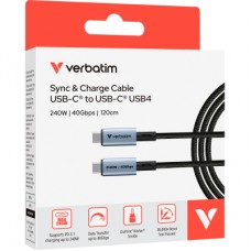 Дата кабель USB-C to USB-C 1.2m 240W black Verbatim (31847) - Фото