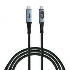 Дата кабель USB-C to USB-C 1.2m with display 100W black Verbatim (31848) - Фото