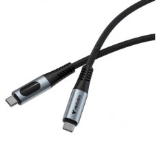 Дата кабель USB-C to USB-C 1.2m with display 100W black Verbatim (31848) - Фото
