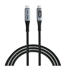 Дата кабель USB-C to USB-C 1.2m with display 240W black Verbatim (31849) - Фото