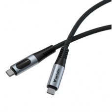 Дата кабель USB-C to USB-C 1.2m with display 240W black Verbatim (31849) - Фото