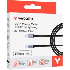 Дата кабель USB-C to Lightning 1.2m black Verbatim (31844) - Фото