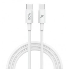 Дата кабель USB-C to USB-C 1.0m 100W white Grand-X (CC-100W) - Фото