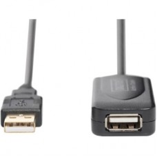 Дата кабель USB 2.0 AM/AF 5.0 m active Digitus (DA-70130-4) - Фото