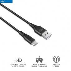Дата кабель USB 2.0 AM to USB-C 3.0m GXT 226 for PS5 black Trust (24168_TRUST) - Фото