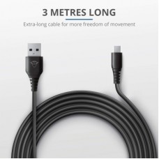 Дата кабель USB 2.0 AM to USB-C 3.0m GXT 226 for PS5 black Trust (24168_TRUST) - Фото