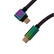Дата кабель USB-C + USB A to USB-C 1.08m Premium Coiled Aviator black Keychron (CAB7_KEYCHRON) - Фото