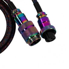 Дата кабель USB-C + USB A to USB-C 1.08m Premium Coiled Aviator black Keychron (CAB7_KEYCHRON) - Фото